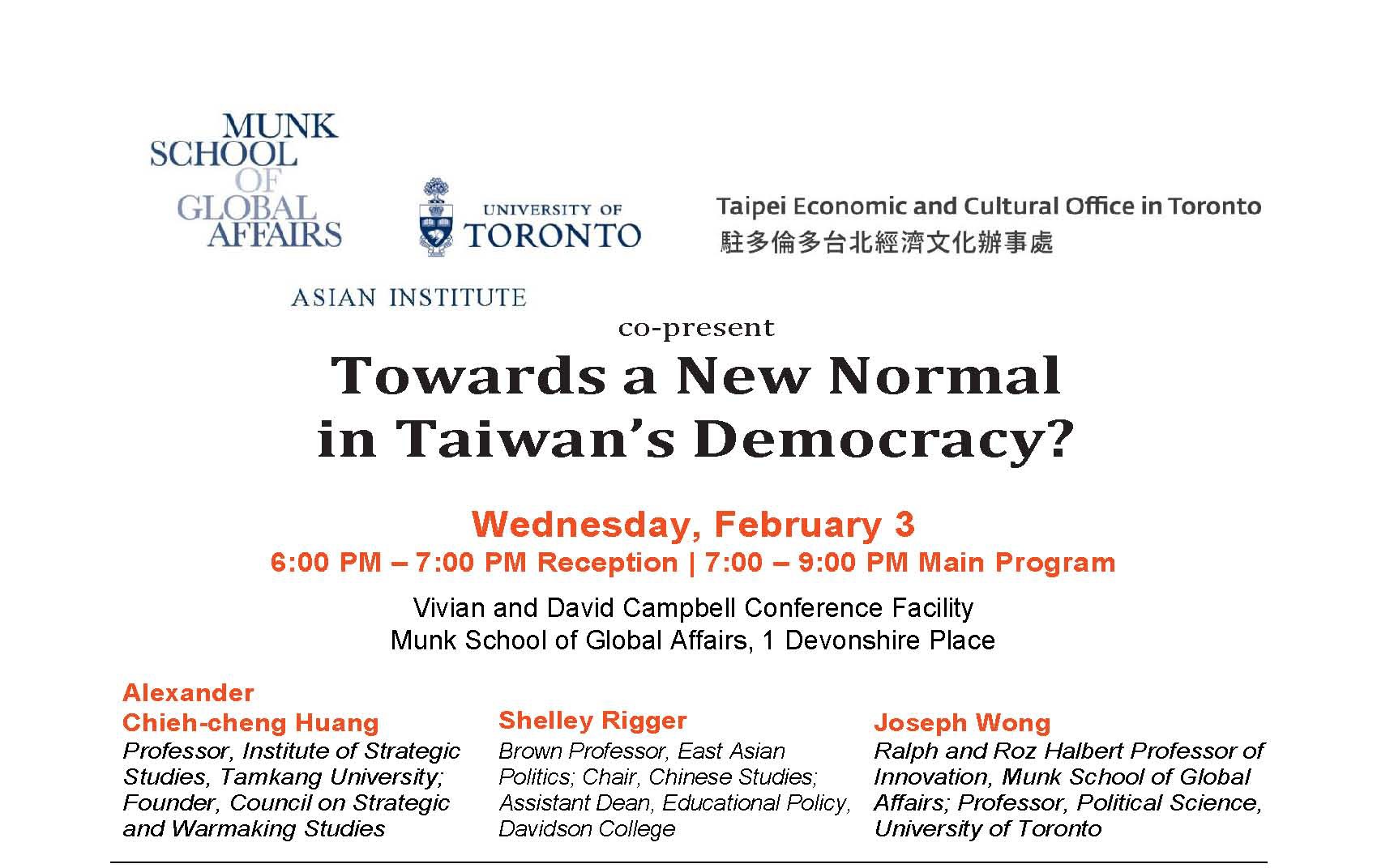 Towards a New Normal in Taiwan’s Democracy?