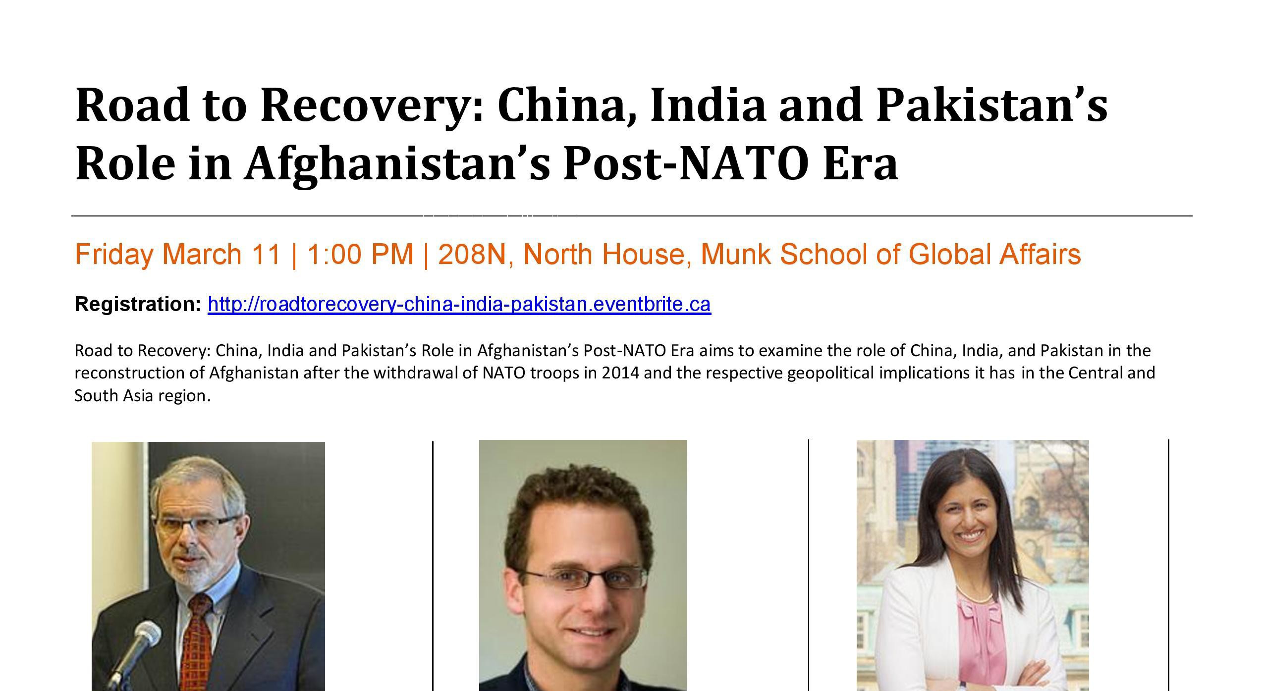 Road to Recovery: China, India and Pakistan’s Role in Afghanistan’s Post-NATO Era